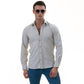 Light Gray Luxury Men's Tailor Fit Button Up European Made Linen