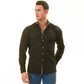 Black with inside Gold Men's Slim Fit Designer Shirt - Tailored Cotton