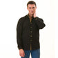 Black with inside Gold Men's Slim Fit Designer Shirt - Tailored Cotton