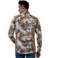 White Black Medusa Greek Key Mens Slim Fit Designer Dress Shirt -