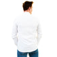 Solid White Mens Slim Fit Designer Dress Shirt - Tailored Cotton