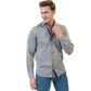 Pastel Grey Mens Slim Fit Designer Dress Shirt - Tailored Cotton