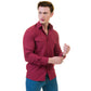 Dark Maroon Mens Slim Fit Designer Dress Shirt - tailored Cotton
