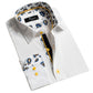 White Mens Slim Fit Designer Dress Shirt - Tailored Cotton Shirts For