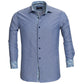 Blue Mens Slim Fit Designer Dress Shirt - Tailored Cotton Shirts For
