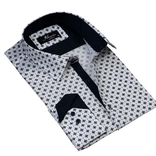 Greyish Mens Slim Fit Designer Dress Shirt - tailored Cotton Shirts