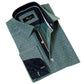 Green inside Emerald Green Printed Mens Slim Fit Designer French Cuff