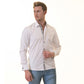 White inside Black Designer Double Cuff Shirt Mens Slim Fit Designer