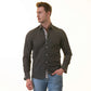 White Black Polka Dot inside Tropical Mens Slim Fit Designer French