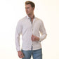 White inside Black Printed Double Cuff Shirt Mens Slim Fit Designer