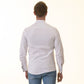 White inside Black Printed Double Cuff Shirt Mens Slim Fit Designer