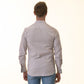 Gray with inside White Ptrined Double Cuff Shirt Mens Slim Fit