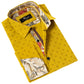 Mustard Printed inside Paisley Mens Slim Fit Designer French Cuff