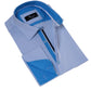 Blue inside Blue White Polka Dot Mens Slim Fit Designer French Cuff