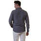 Grey Mens Slim Fit French Cuff Shirts with Cufflink Holes - Casual and
