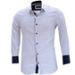 Mens Slim Fit French Cuff Shirts with Cufflink Holes - Casual and