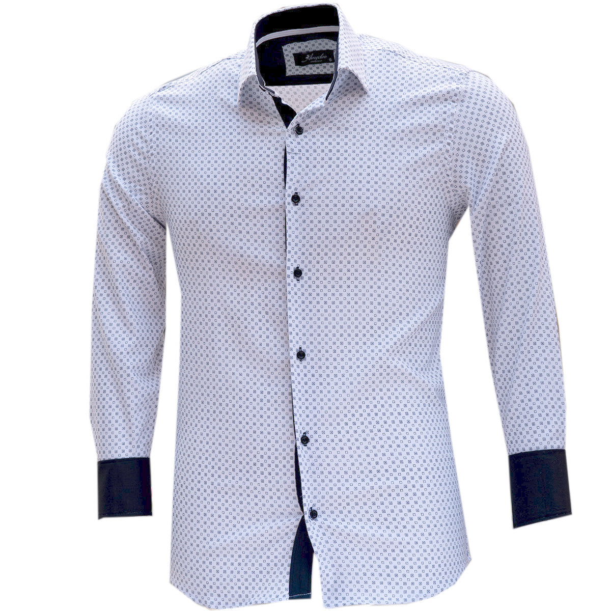 Mens Slim Fit French Cuff Shirts with Cufflink Holes - Casual and