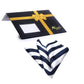 Blue White Stripes Mens Pocket Square - Premium Silk Handkerchiefs for