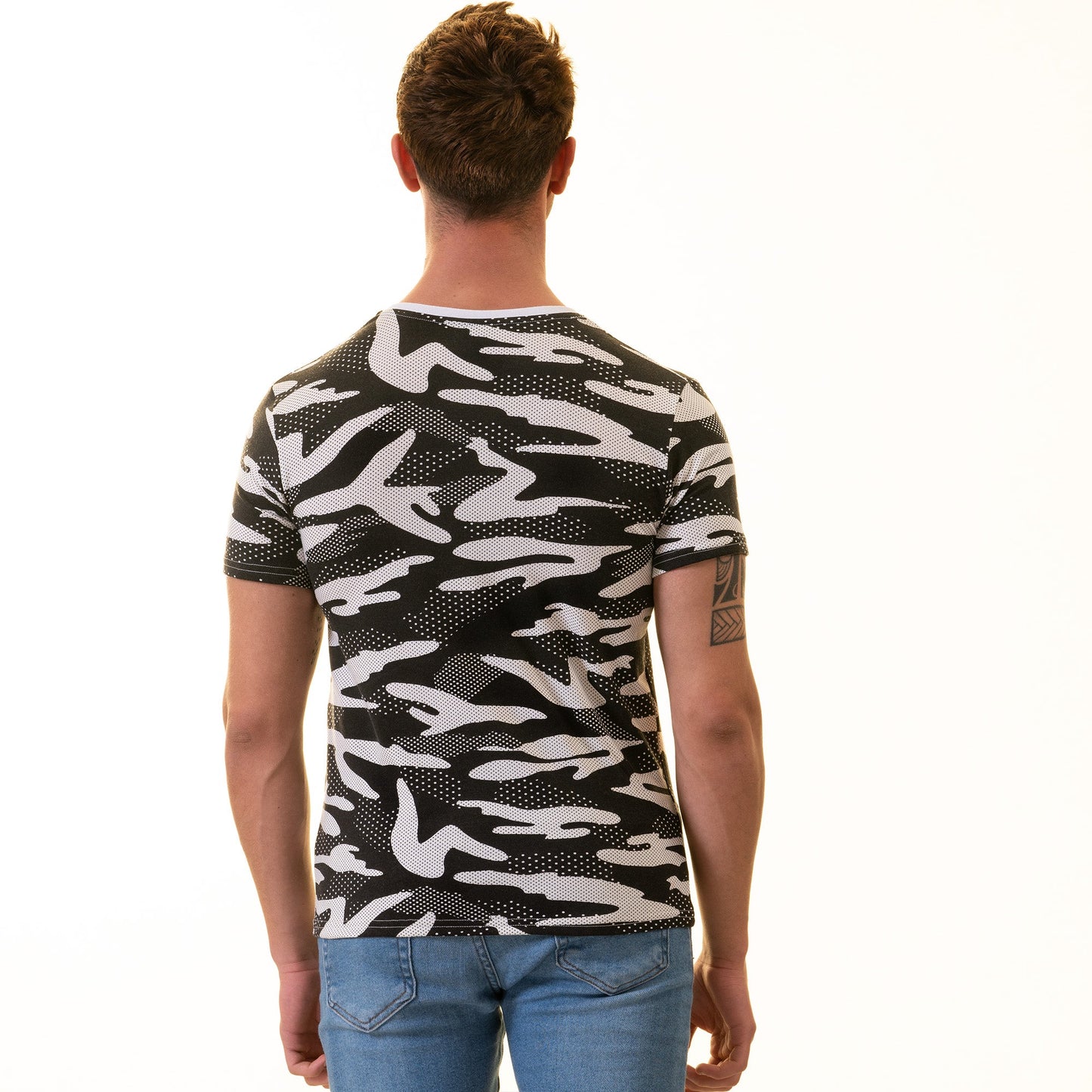 Black Camouflage European Made & Designed Premium Quality T-Shirt