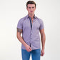 Grayish Blue Mens Short Sleeve Button up Shirts - Tailored Slim Fit