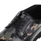 Men's Camo Wingtip Brogue Shoes - Black