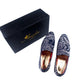 Premium Blue and White Loafers for men designer slip on casual / dress