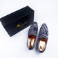 Premium Blue and White Loafers for men designer slip on casual / dress