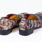Premium Brown Multicolor Floral Textured Loafers for men designer slip