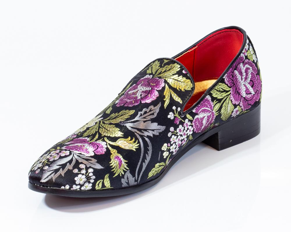 Premium Black Multicolor Loafers for men designer slip on casual /
