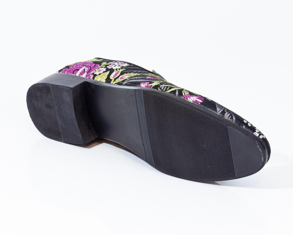 Premium Black Multicolor Loafers for men designer slip on casual /