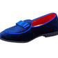 Premium Blue Loafers for men designer slip on casual / dress shoes –