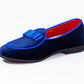 Premium Blue Loafers for men designer slip on casual / dress shoes –
