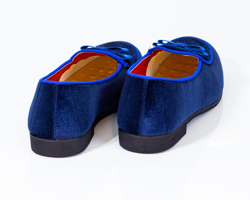 Premium Blue Loafers for men designer slip on casual / dress shoes –
