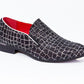 Premium Black And White Check Loafers for men designer slip on casual