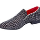 Premium Black And White Check Loafers for men designer slip on casual