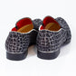 Premium Black And White Check Loafers for men designer slip on casual