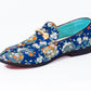 Premium Blue Golden Multicolor Loafers for men designer slip on casual