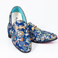 Premium Blue Golden Multicolor Loafers for men designer slip on casual