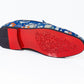 Premium Blue Golden Multicolor Loafers for men designer slip on casual