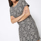 Women's Flower Embossed Shift Dress