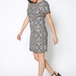 Women's Flower Embossed Shift Dress