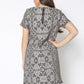 Women's Flower Embossed Shift Dress