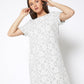Women's Flower Embossed Shift Dress