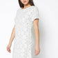 Women's Flower Embossed Shift Dress