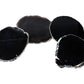 Agate Coasters with Silver Trim, Set of 4