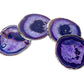 Agate Coasters with Silver Trim, Set of 4