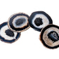 Agate Coasters with Natural Trim, Set of 4