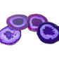 Agate Coasters with Natural Trim, Set of 4