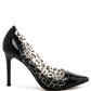 Candace Clear Patent Faux Leather Detail Pumps