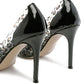 Candace Clear Patent Faux Leather Detail Pumps